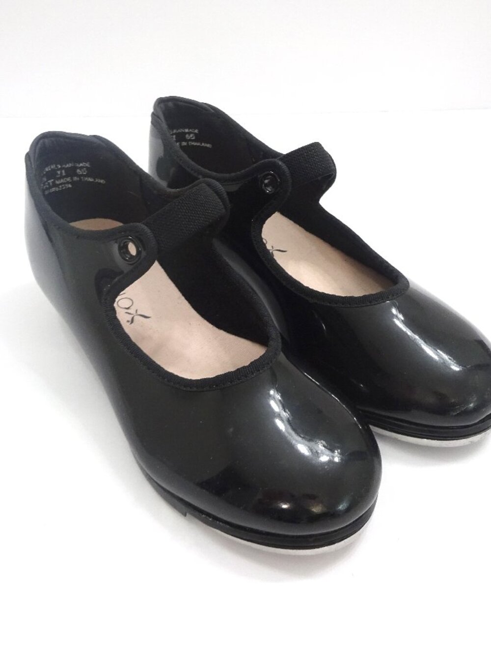 Black Patent Mary Jane Tap Dance Shoes - Girls Size 12M